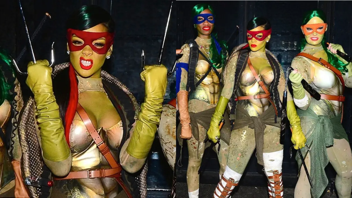 Rihanna como Tartaruga Ninja - Halloween