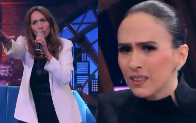 Maria Beltrão canta Eminem em programa de Tata Werneck