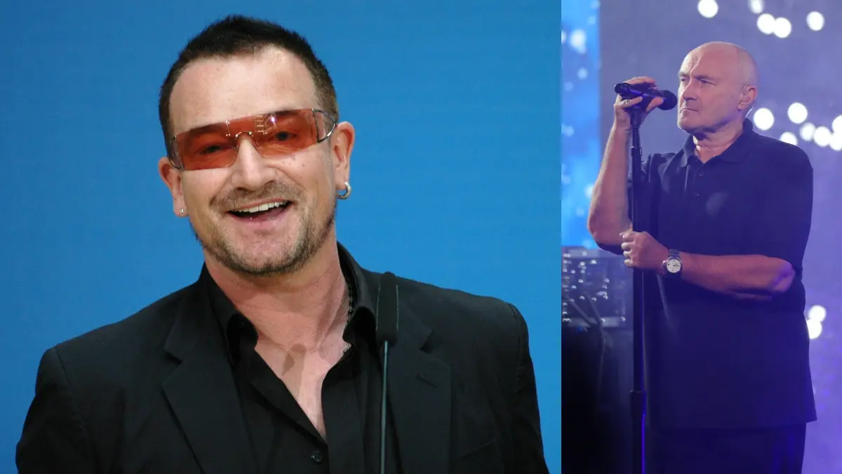 Bono, do U2, e Phil Collins