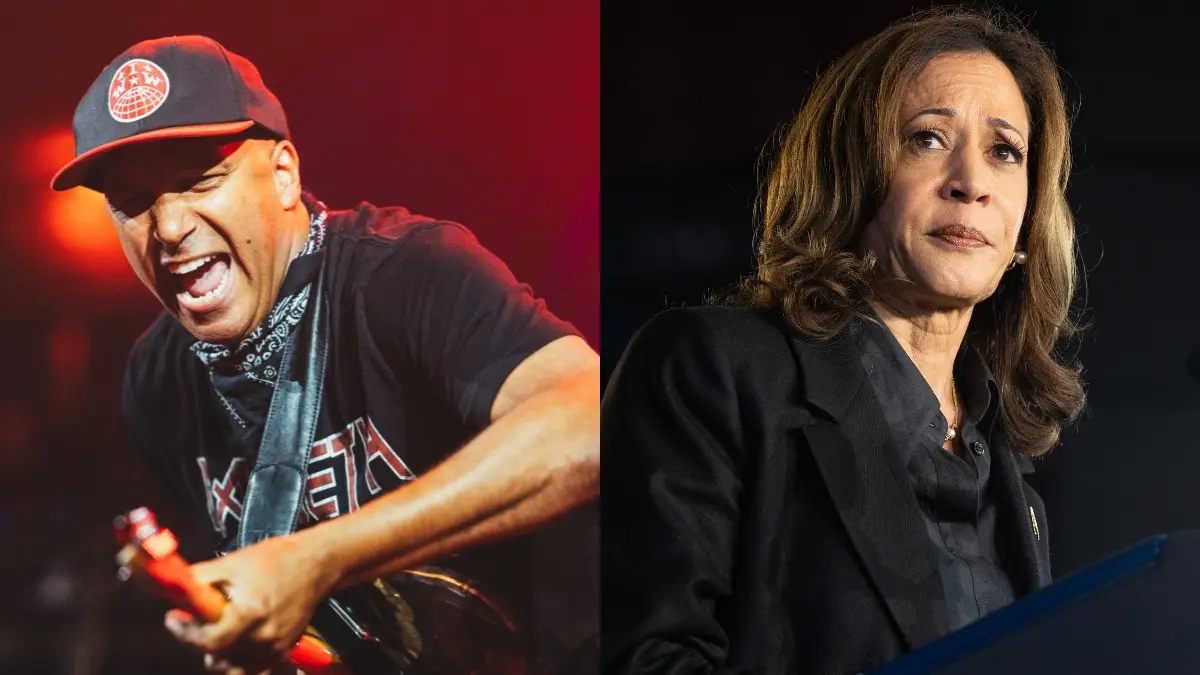 Tom Morello e Kamala Harris