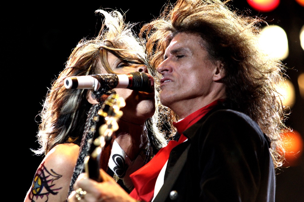 Steven Tyler e Joe Perry, do Aerosmith