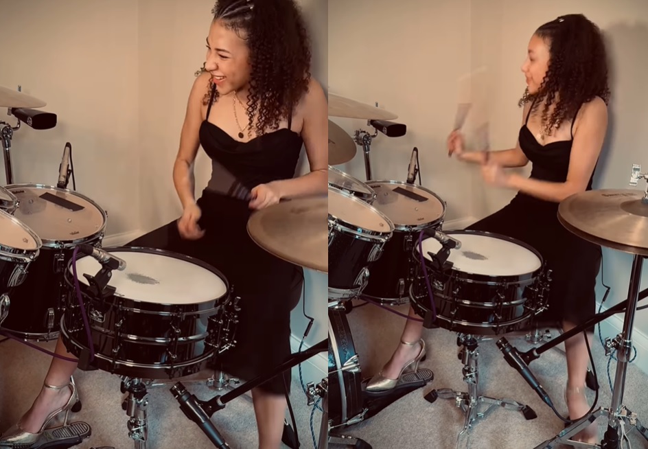 Vídeo: aos 14 anos, Nandi Bushell toca clássico do Led Zeppelin de salto alto