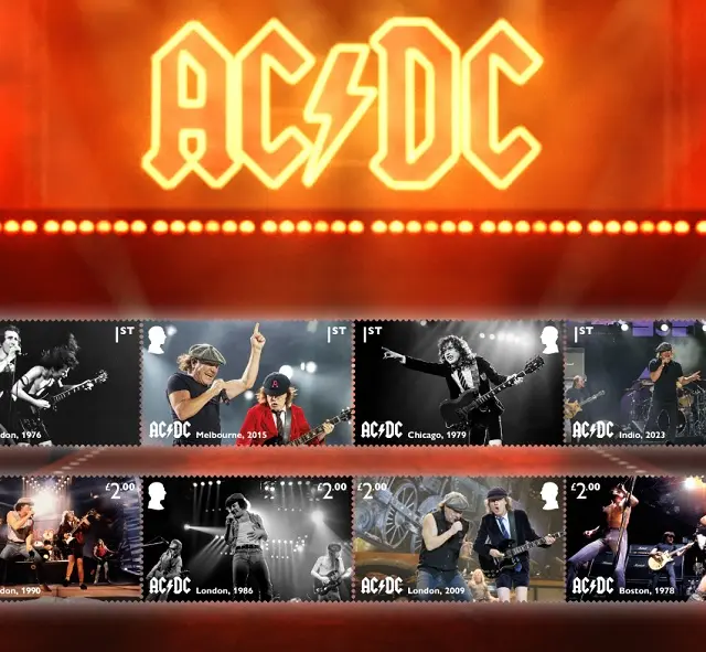 Empresa do Reino Unido anuncia selos temáticos do AC/DC