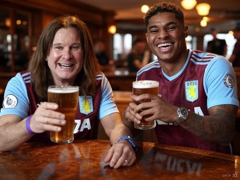 Ozzy Osbourne se emociona com foto de IA onde aparece tomando cerveja em um pub