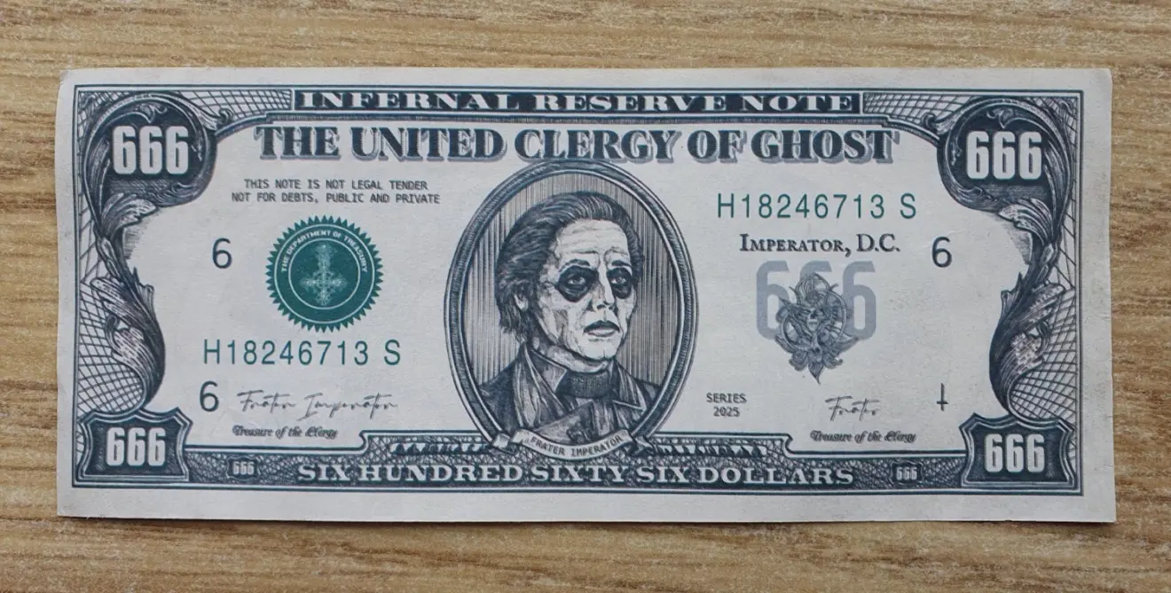Nota de dólar do Ghost em 2025 Nota de dólar do Ghost em 2025
