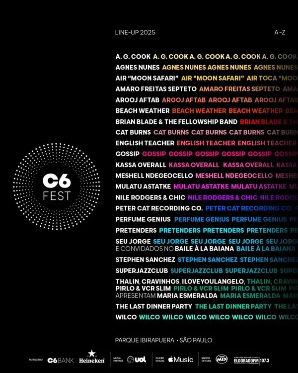 Cartaz do C6 Fest 2025
