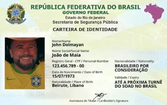 John Dolmayan, do System Of A Down, "ganha" RG brasileiro com o nome João de Maia