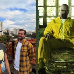 Irmãos Johnny e Eduardo Bolzan + personagem fictício Walter White da série Breaking Bad