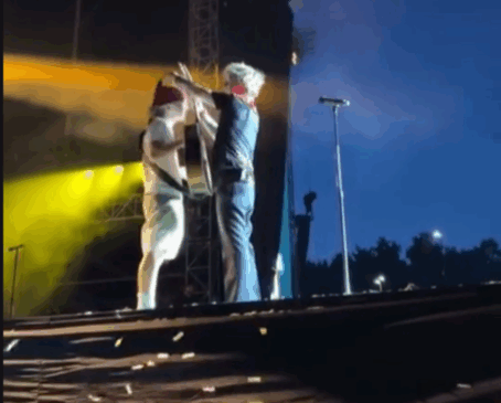 Billie Joe Armstrong expulsa fã do palco por tocar Oasis
