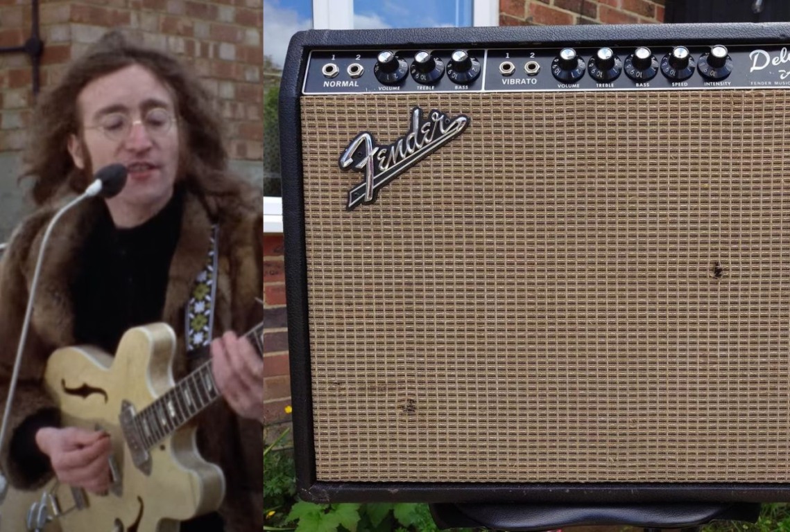John Lennon, Beatles, amplificador, Fender John Lennon, Beatles, amplificador, Fender