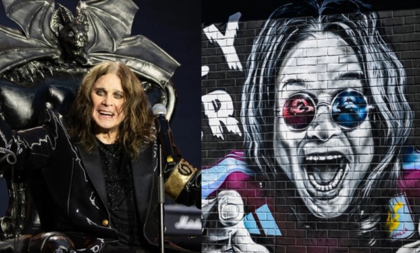 Ozzy Osbourne ganha mural e é homenageado em partida de futebol do Aston Villa