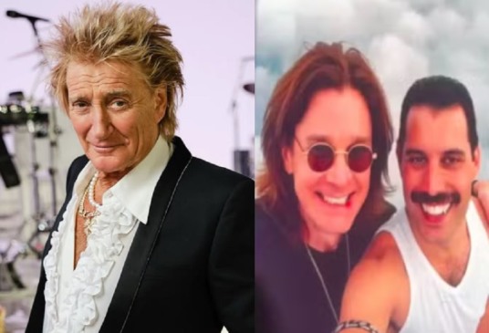 Bizarro: Rod Stewart exibe vídeo gerado por IA de Ozzy Osbourne tirando selfie com outras lendas da música que já faleceram