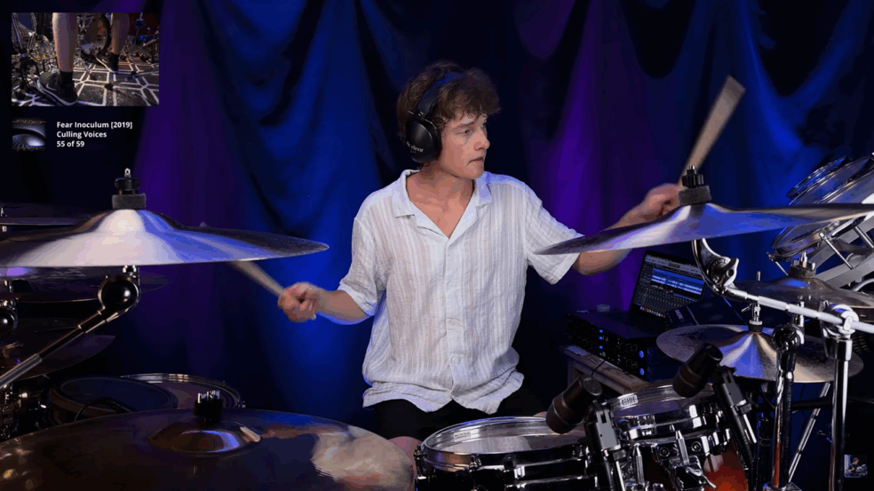 Surreal: baterista toca todas as músicas do TOOL em um único take de 8 horas