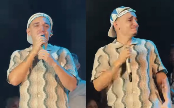 Vídeo: João Gomes se emociona ao ver professora na plateia de seu show