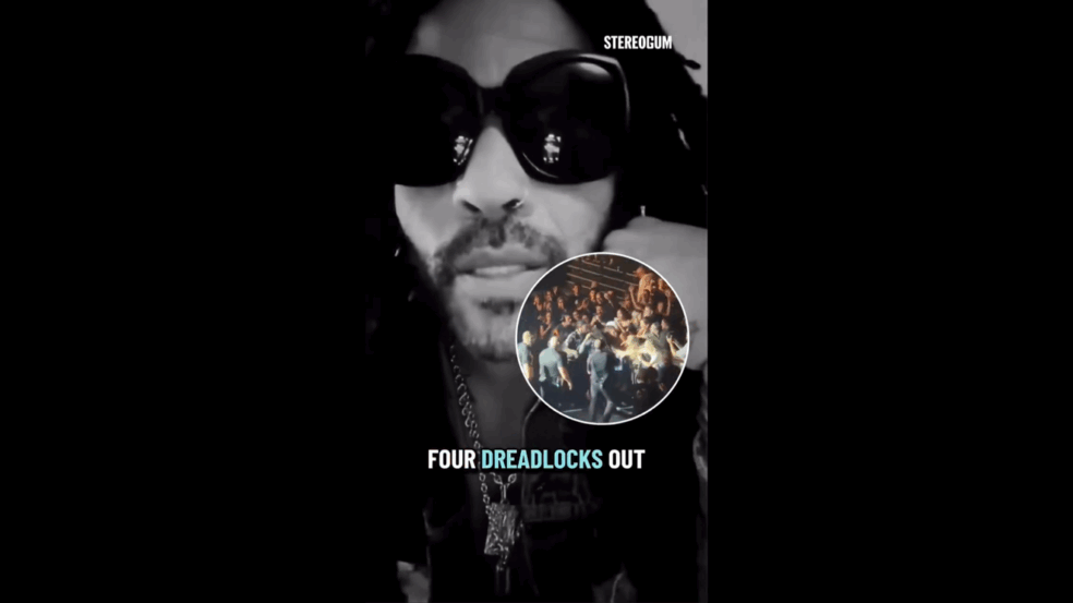 Fã arranca dreadlocks de Lenny Kravitz em show Fã arranca dreadlocks de Lenny Kravitz em show