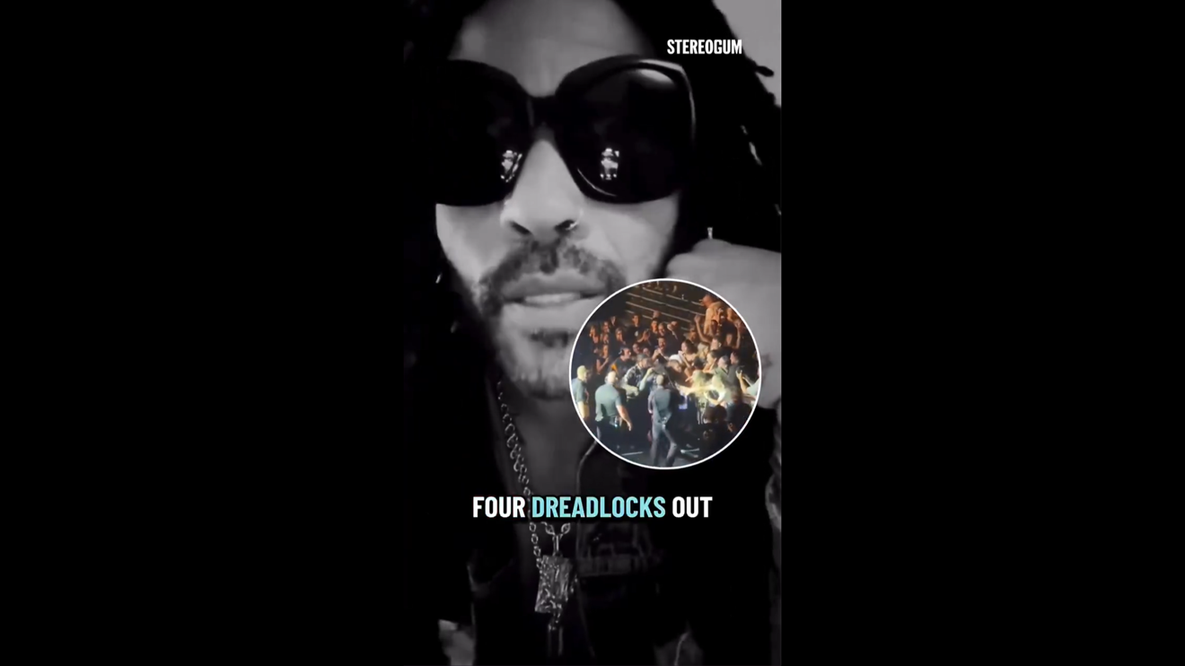 Fã arranca dreadlocks de Lenny Kravitz em show