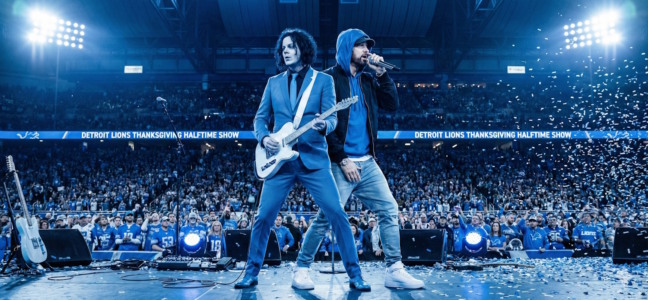 Jack e Eminem no show do Detroit Lions