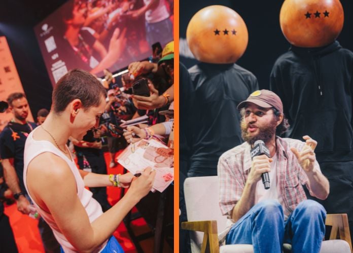 Timothée Chalamet e Josh Safdie na CCXP, fotos por @amnndamelo