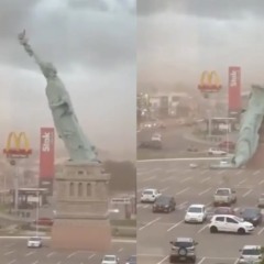 Queda de estátua da Havan provoca reações em norte-americanos