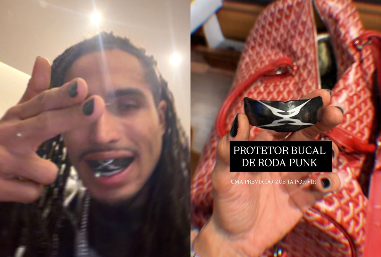 Matuê, protetor bucal, roda punk