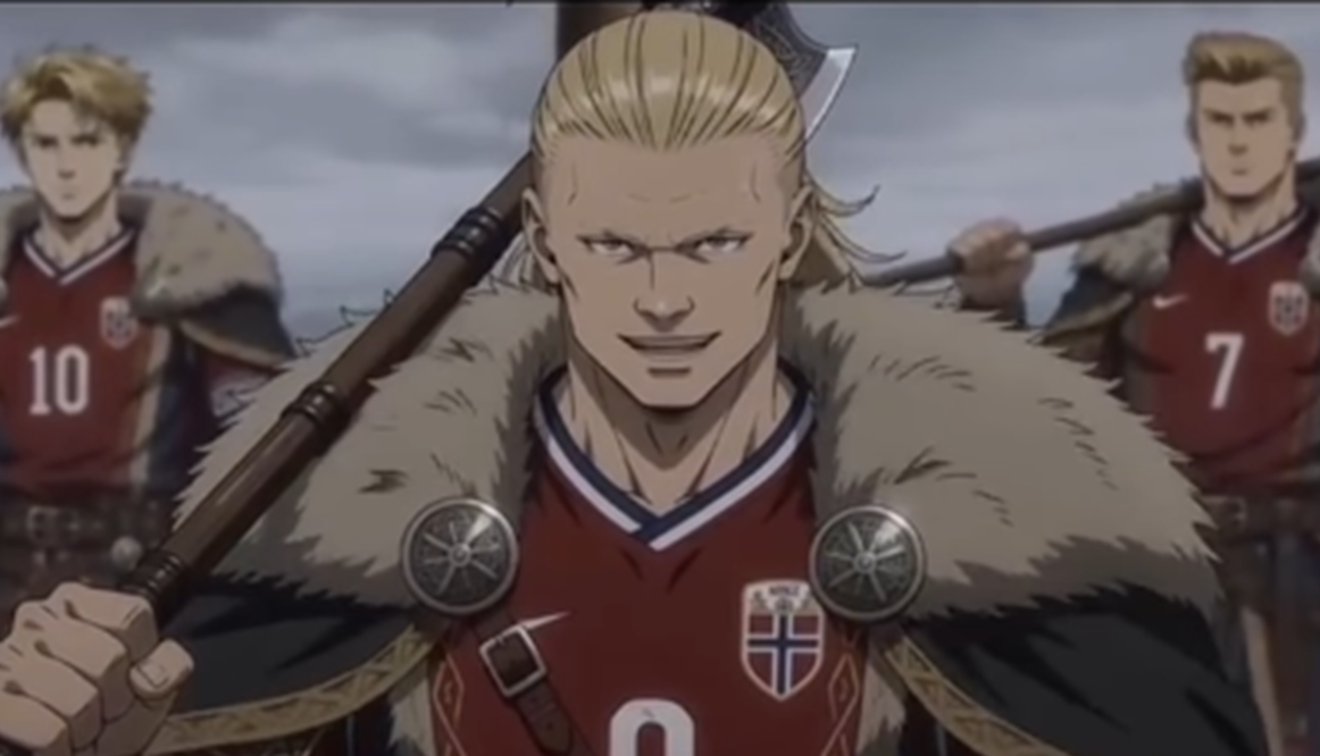 Confronto entre Mbappé e Haaland na Copa do Mundo vira anime através de IA