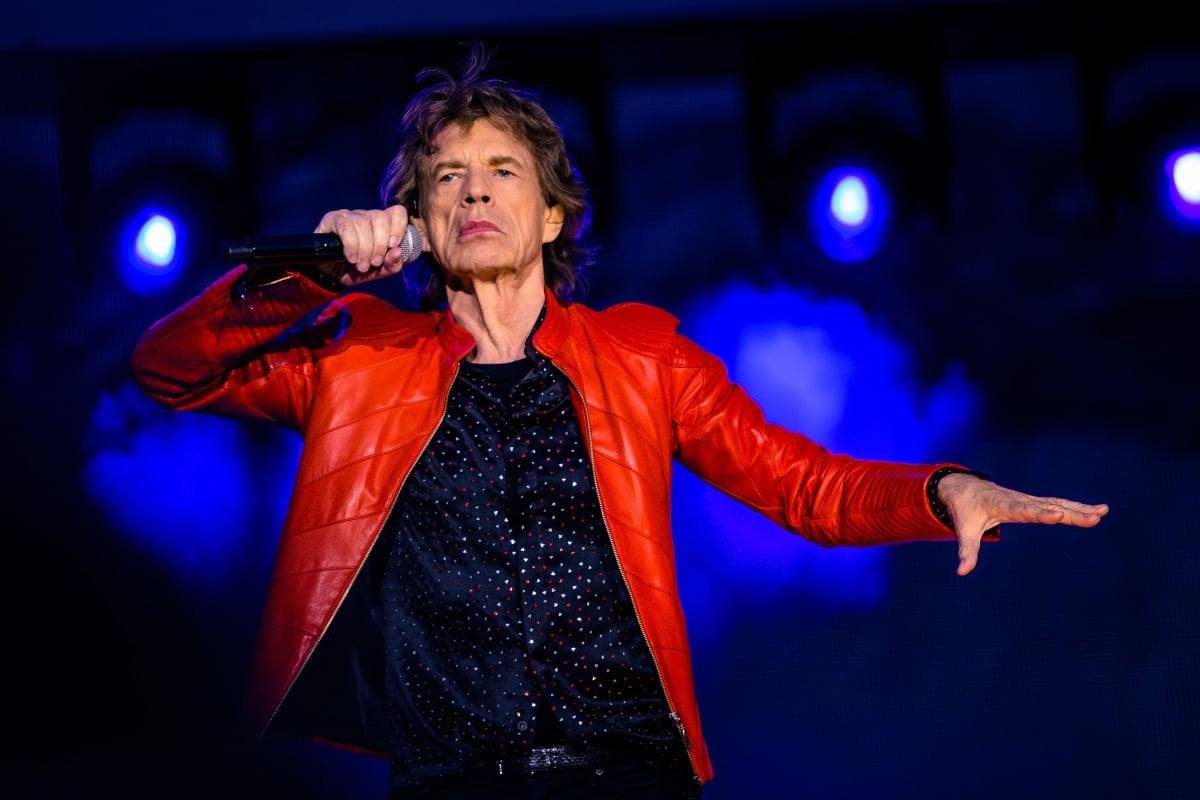 Mick Jagger em show com os Rolling Stones em 2018