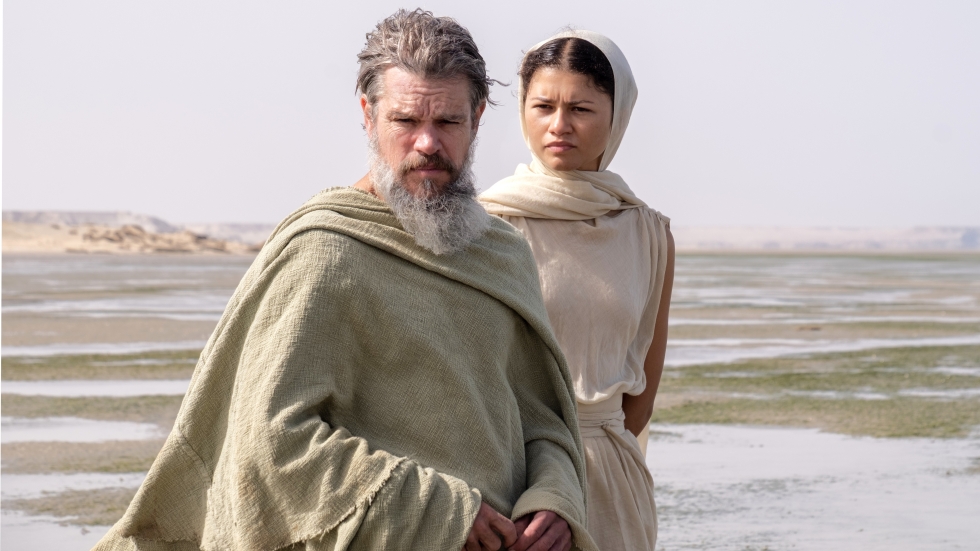 cena do filme a odisseia com matt damon e zendaya