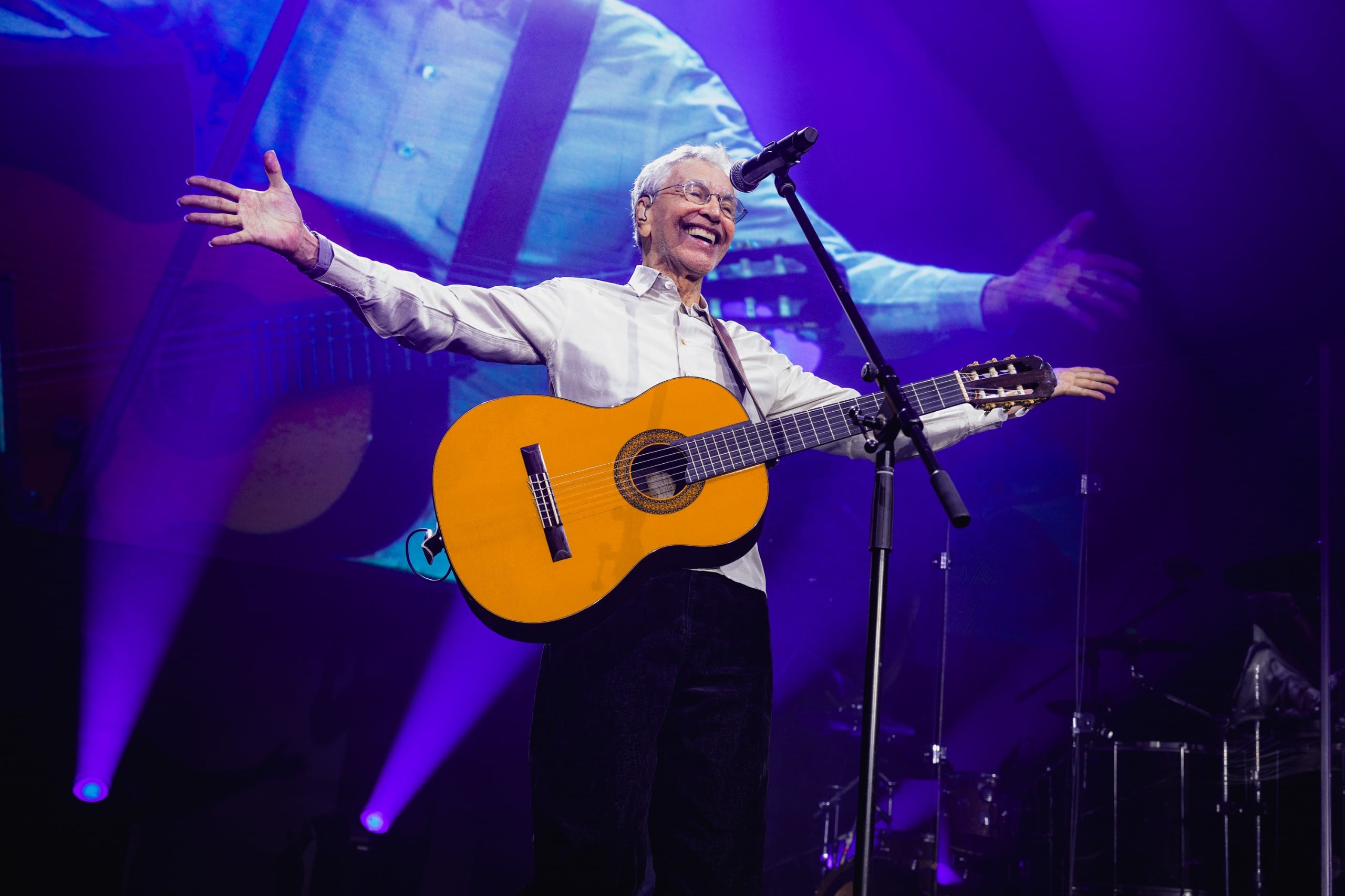 Caetano Veloso na reinauguração do Cine Lido, em Curitiba