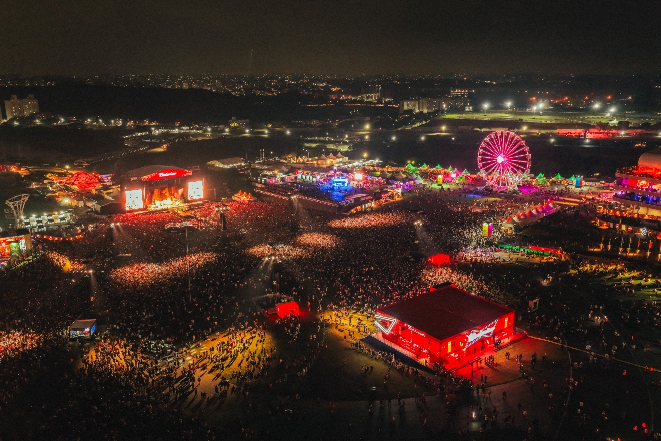 Visão aérea do Lollapalooza Brasil 2026