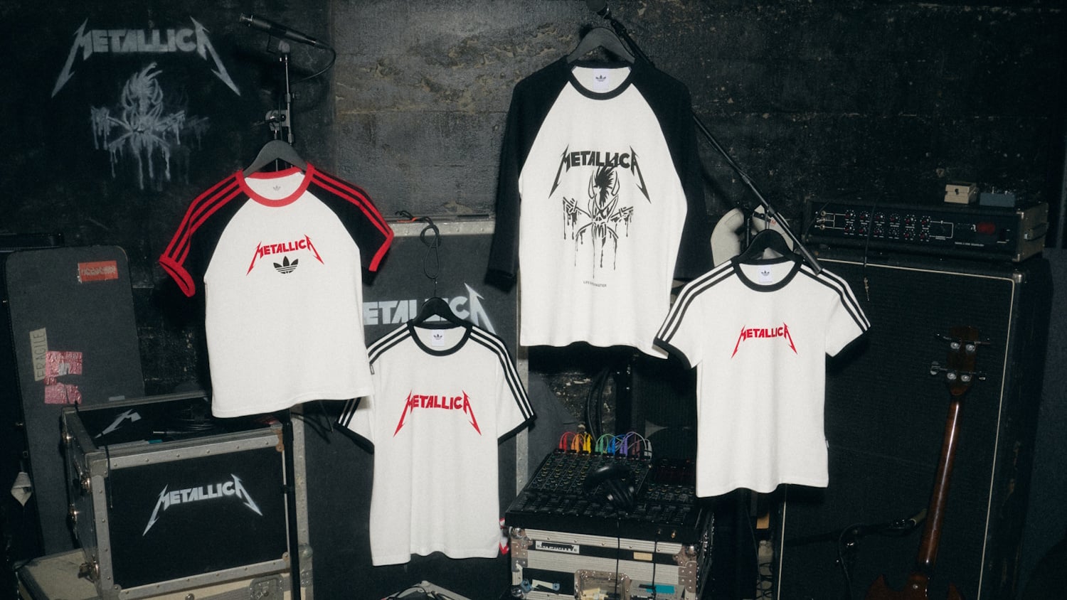 Camisetas da coleção do Metallica com Adidas